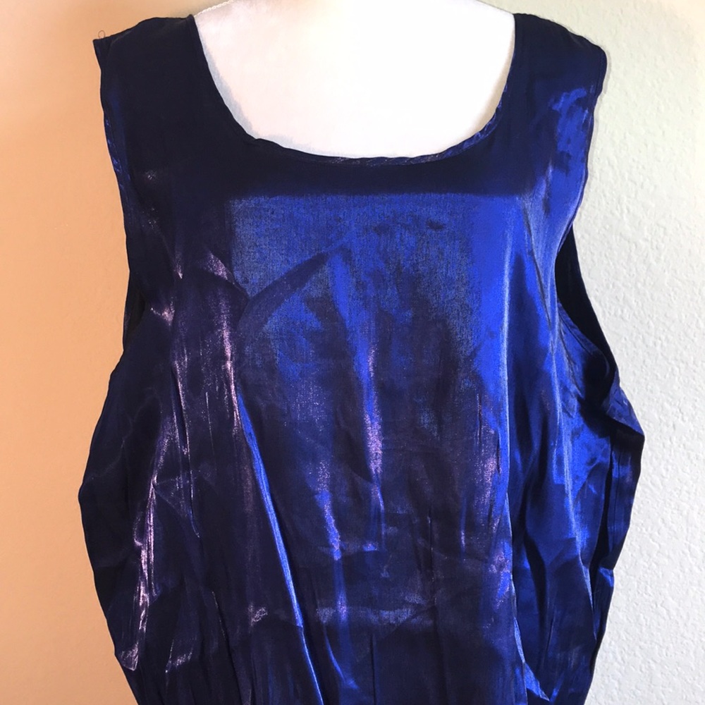 Gorgeous Deep Blue Sleeveless Top, 3X